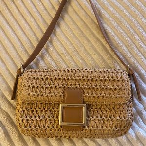 Rattan shoulder bag